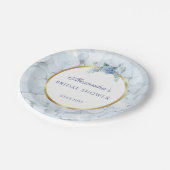 Blue Hydrangea Wedding Vrijgezellenfeest Papieren Bordje (Gekanteld)