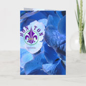 Blue Hydrangea - Wenskaart Kaart (Achterkant)