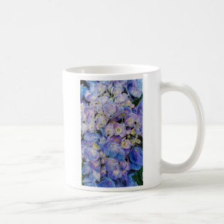 Blue Hydrangea White Coffee Mok