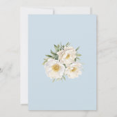 Blue Hydrangea White Floral Garden Baby shower Kaart (Achterkant)