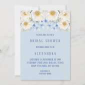 Blue Hydrangea White Floral Garden Vrijgezellenfee Kaart (Voorkant)