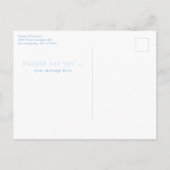 Blue Hydrangea zal je mijn dienstmeisje zijn. Briefkaart (Achterkant)