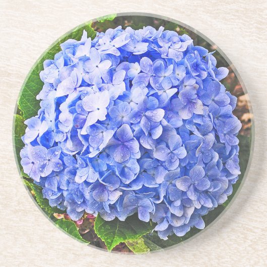 BLUE HYDRANGEA ZANDSTEEN ONDERZETTER (Voorkant)