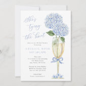 Blue Hydrangea Ze bindt de knoop Vrijgezellenfeest Kaart (Voorkant)