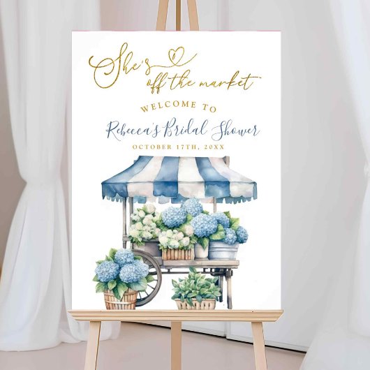 Blue Hydrangea Ze is van het vrijgezellenfeest Poster