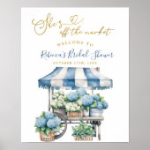 Blue Hydrangea Ze is van het vrijgezellenfeest Poster (Voorkant)