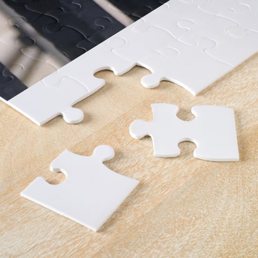 Blue Hydrangea Zigzaag Puzzle Legpuzzel (Zijkant)