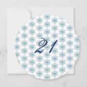 Blue Hydrangeas 21e Verrassingsverjaardagsfeestje Kaart (Achterkant)