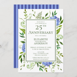 Blue Hydrangeas 25th Jubileum Kaart