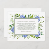 Blue Hydrangeas 80th Birthday Kaart Verzoek (Voorkant / Achterkant)