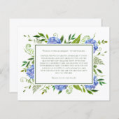 Blue Hydrangeas 80th Birthday Kaart Verzoek (Voorkant / Achterkant)