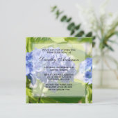 Blue Hydrangeas 90th Birthday Party Invitations Kaart (Staand voorkant)