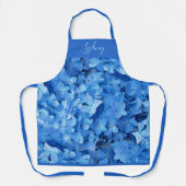 Blue Hydrangeas All-in-Print Schort met naam (Voorkant)