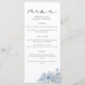Blue Hydrangeas and Calligraphy Vrijgezellenfeest  Menu (Voorkant)