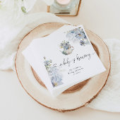 Blue Hydrangeas baby brouwt baby shower Servet