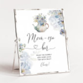 Blue Hydrangeas baby brouwt Mom-osa bar Poster