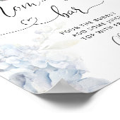 Blue Hydrangeas baby brouwt Mom-osa bar Poster (Hoek)