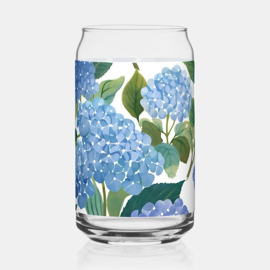 Blue Hydrangeas | Beautiful Floral Bush Blikvorm Glas (Achterkant)