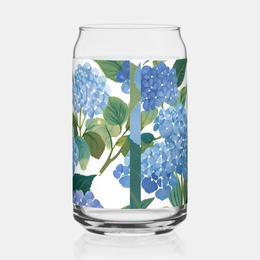 Blue Hydrangeas | Beautiful Floral Bush Blikvorm Glas (Rechts)