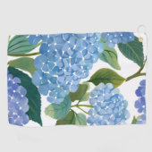 Blue Hydrangeas | Beautiful Floral Bush Golfhanddoek (Horizontaal)