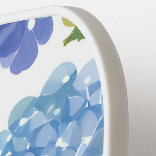 Blue Hydrangeas | Beautiful Floral Bush Pickleball Paddle (Links Detail)