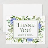 Blue Hydrangeas Bedankkaart (Voorkant / Achterkant)