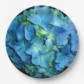 Blue Hydrangeas | Blauwe bloem foto Papieren Bordje (Voorkant)