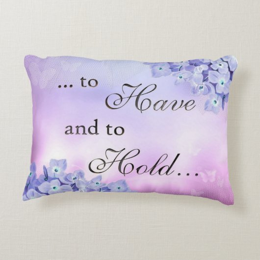 Blue Hydrangeas Blijvende Liefde Accent Kussen (Achterkant)