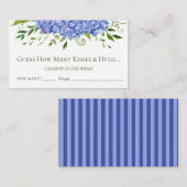 Blue Hydrangeas Bloemen Waterverf Raad hoeveel Informatiekaartje (Voorkant / Achterkant)