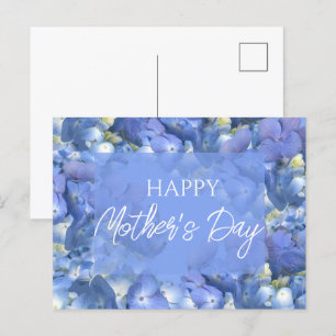 Blue Hydrangeas Blooms Moederdag Briefkaart