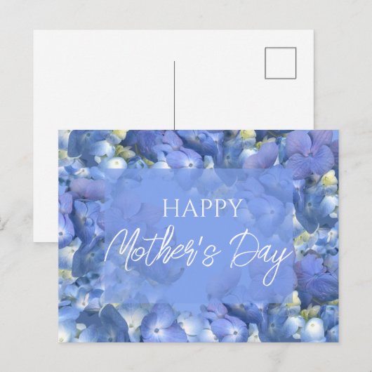 Blue Hydrangeas Blooms Moederdag Briefkaart (Voorkant / Achterkant)
