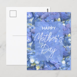 Blue Hydrangeas Blooms Moederdag Briefkaart