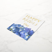 Blue Hydrangeas Blooms Moederdag Folie Feestdagen Briefkaart (Gedraaid)