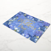 Blue Hydrangeas Blooms Moederdag Folie Feestdagenkaart (Gedraaid)