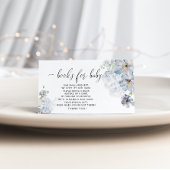 Blue Hydrangeas boeken voor baby ticket Informatiekaartje