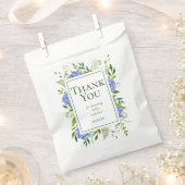 Blue Hydrangeas Boy Baby shower Bedankt Bedankzakje (Geknipt)