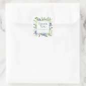 Blue Hydrangeas Boy Baby shower Bedankt Vierkante Sticker (Tas)