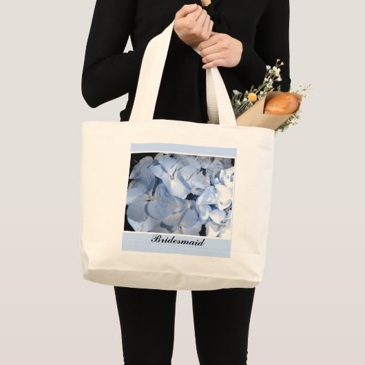 Blue Hydrangeas - Bridesmaid Grote Tote Bag (Voorkant (product))