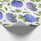 Blue Hydrangeas Cadeaupapier (Hoek)