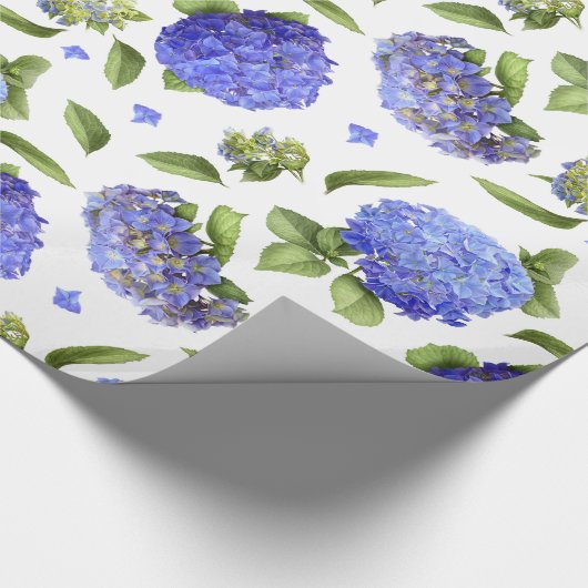 Blue Hydrangeas Cadeaupapier (Hoek)