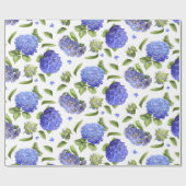 Blue Hydrangeas Cadeaupapier (Vlak)