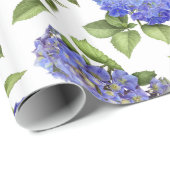 Blue Hydrangeas Cadeaupapier (Rol Hoek)