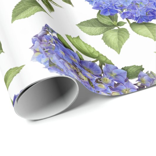 Blue Hydrangeas Cadeaupapier (Rol Hoek)