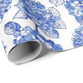 Blue Hydrangeas Collectie cadeauverpakking Cadeaupapier (Rol Hoek)