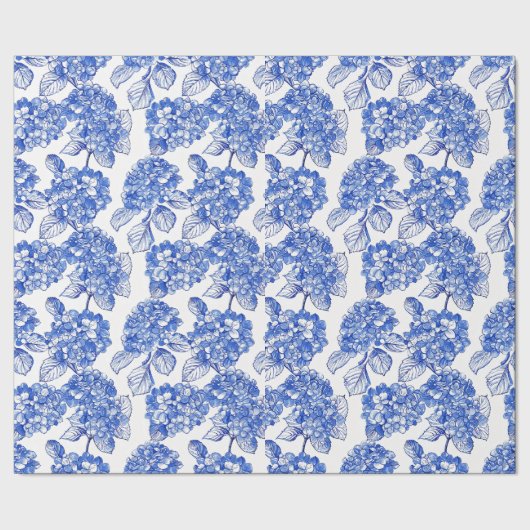 Blue Hydrangeas Collectie cadeauverpakking Cadeaupapier (Zoom)