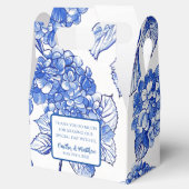 Blue Hydrangeas Collectie Gepersonaliseerde Favor  Bedankdoosjes (Geopend)
