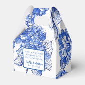Blue Hydrangeas Collectie Gepersonaliseerde Favor  Bedankdoosjes (Voorkant Zijde)