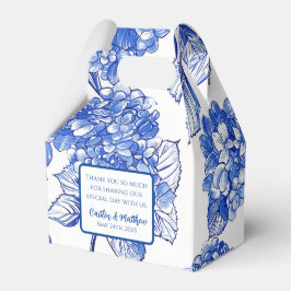 Blue Hydrangeas Collectie Gepersonaliseerde Favor Bedankdoosjes