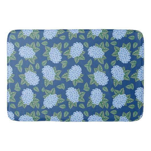 Blue Hydrangeas Custom Bath Mat (Voorkant)
