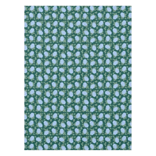 Blue Hydrangeas Custom Table Cloth Tafelkleed (Voorkant)